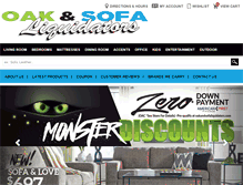 Tablet Screenshot of oakandsofaliquidators.com